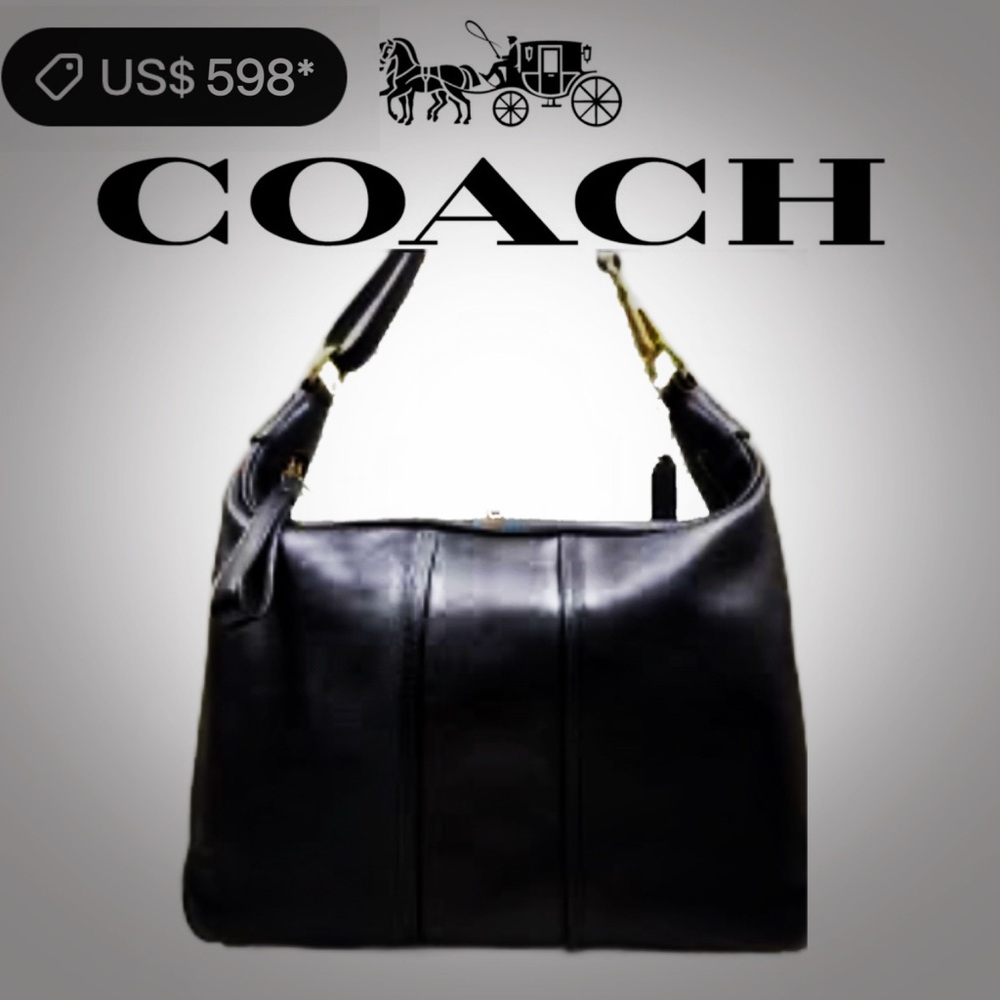 Vintage Y2K Coach Black soft Leather hobo shoulder bag 2001 years ❌70% OFF SALE❌ - Picture 3 of 17
